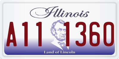 IL license plate A111360