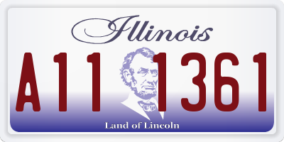 IL license plate A111361
