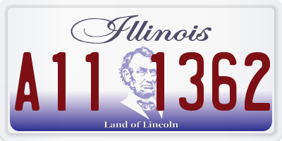 IL license plate A111362