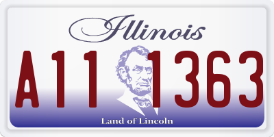 IL license plate A111363