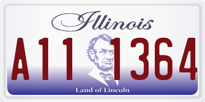 IL license plate A111364