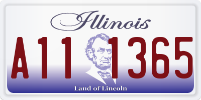 IL license plate A111365