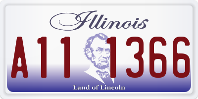 IL license plate A111366