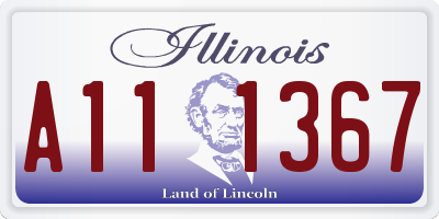 IL license plate A111367