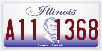 IL license plate A111368