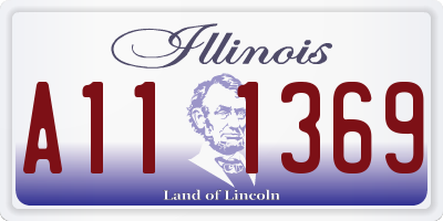 IL license plate A111369