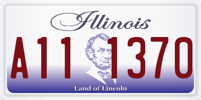 IL license plate A111370