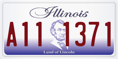 IL license plate A111371