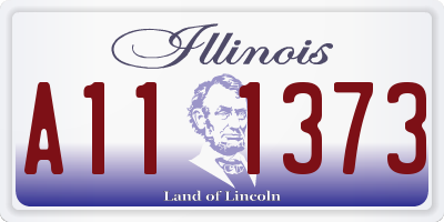 IL license plate A111373
