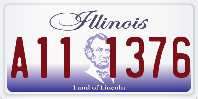 IL license plate A111376