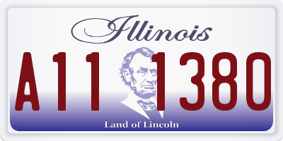 IL license plate A111380