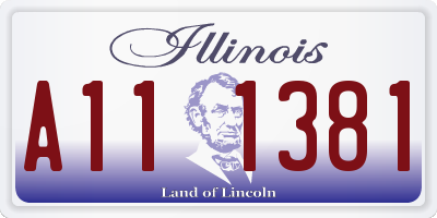 IL license plate A111381
