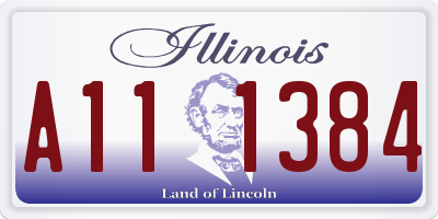 IL license plate A111384