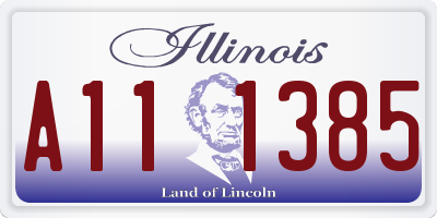IL license plate A111385