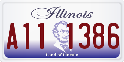 IL license plate A111386