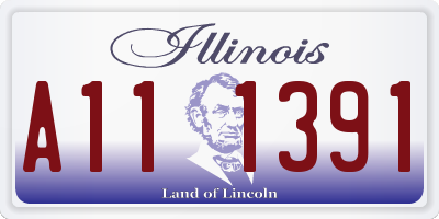 IL license plate A111391