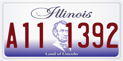 IL license plate A111392