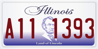 IL license plate A111393