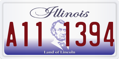 IL license plate A111394