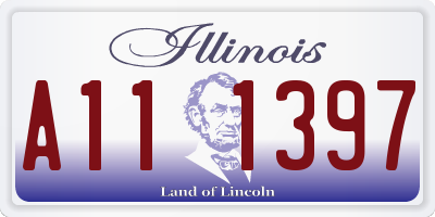 IL license plate A111397
