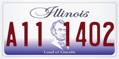 IL license plate A111402