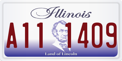 IL license plate A111409