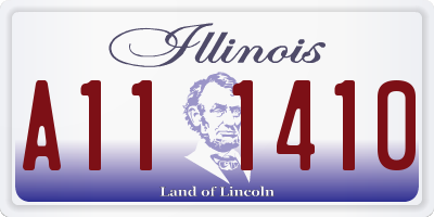 IL license plate A111410