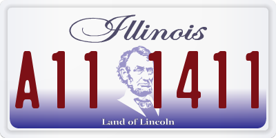 IL license plate A111411