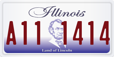 IL license plate A111414