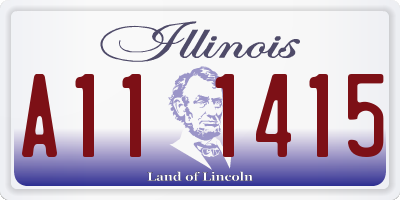 IL license plate A111415