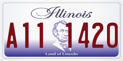 IL license plate A111420