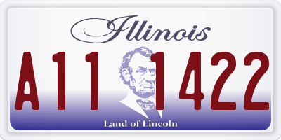 IL license plate A111422