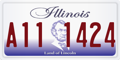 IL license plate A111424
