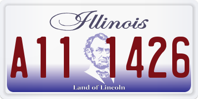 IL license plate A111426
