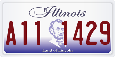 IL license plate A111429