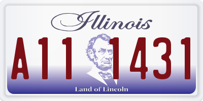 IL license plate A111431