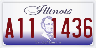 IL license plate A111436