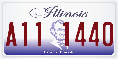 IL license plate A111440