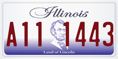IL license plate A111443