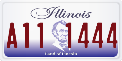 IL license plate A111444