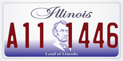 IL license plate A111446