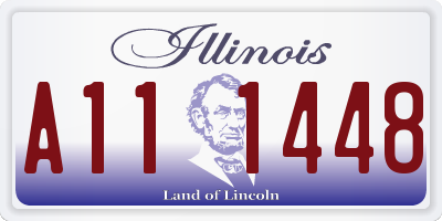 IL license plate A111448