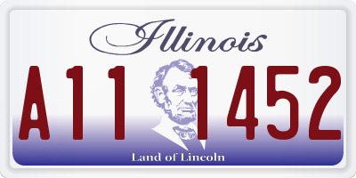 IL license plate A111452