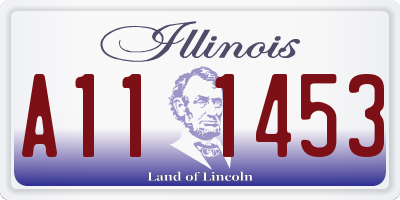 IL license plate A111453