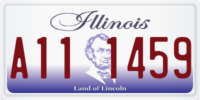 IL license plate A111459