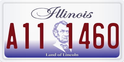 IL license plate A111460