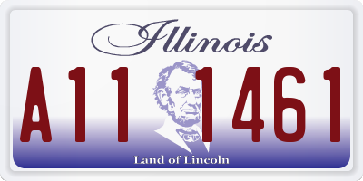 IL license plate A111461