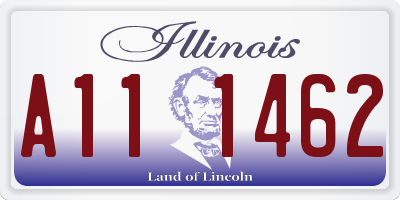 IL license plate A111462