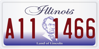 IL license plate A111466