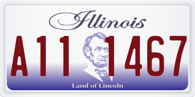 IL license plate A111467